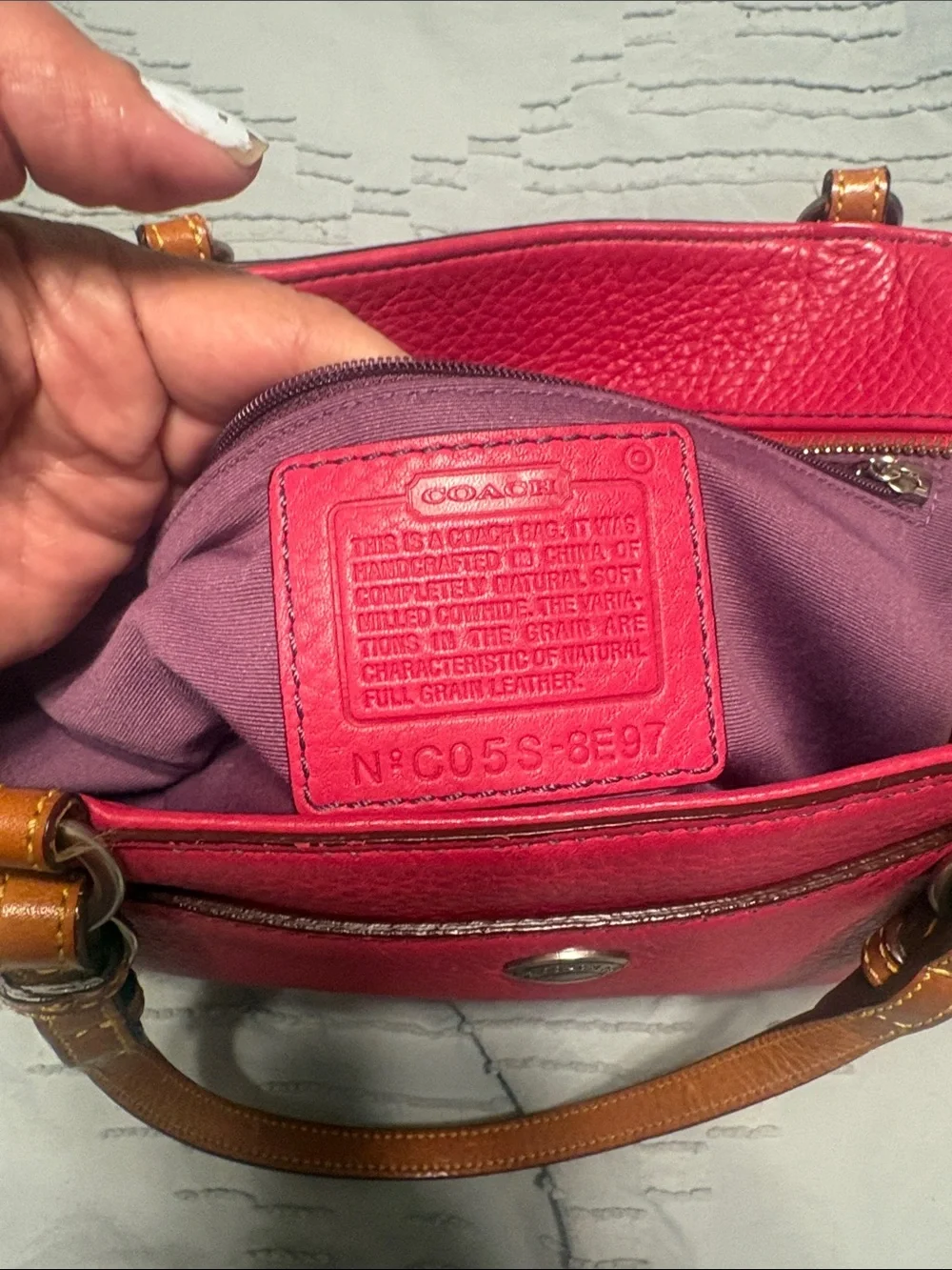 Vintage Coach y2k chelsea bag in fuchsia red - Picture 3 of 6